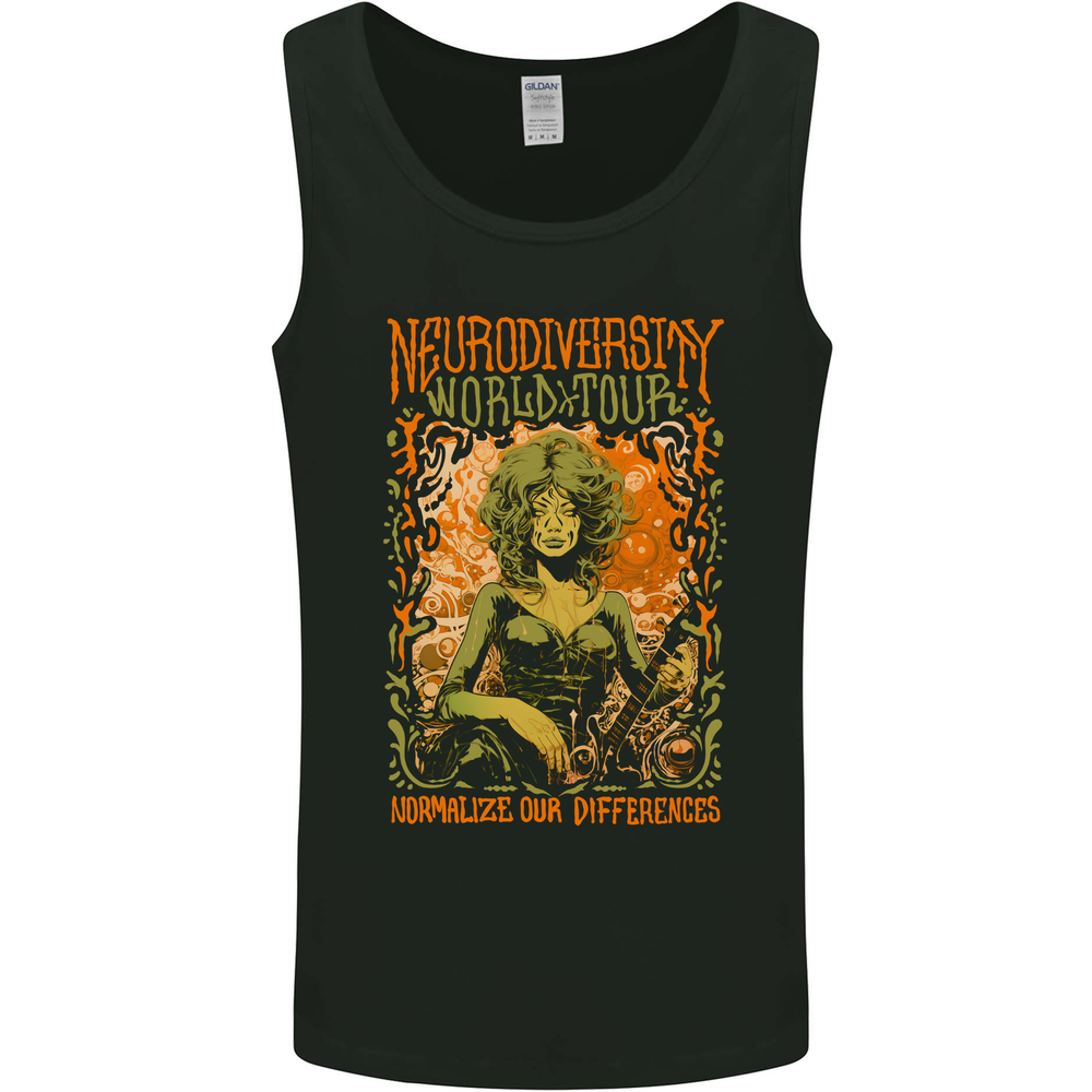 Neurodiversity Brain Function Mental Health Mens Vest Tank Top
