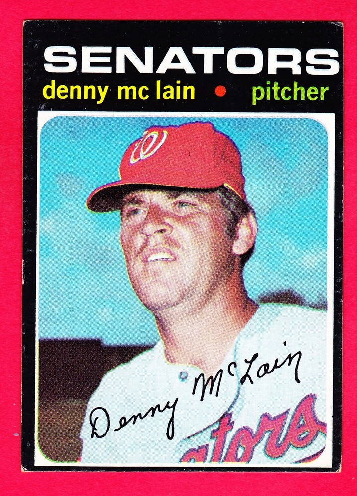 1971 Topps #750 Denny McLain Senators Baseball Card SP