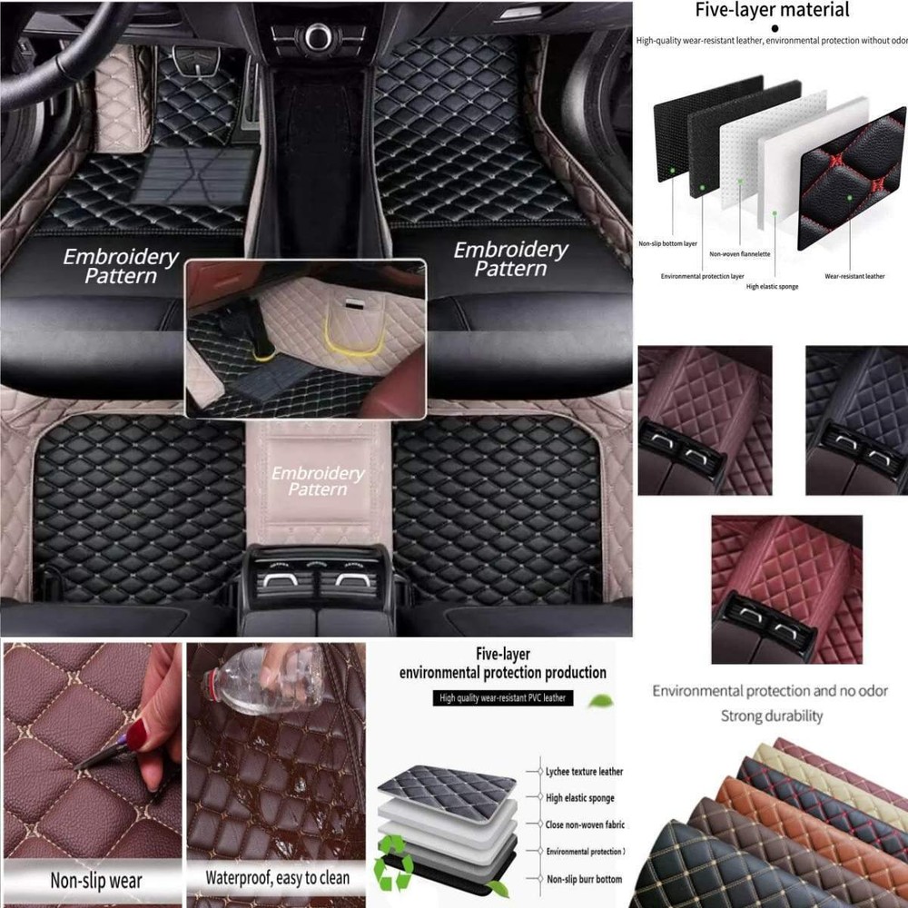 For Kia Luxury All Models Waterproof Custom Car Floor Mats Cargo Liner Carpets