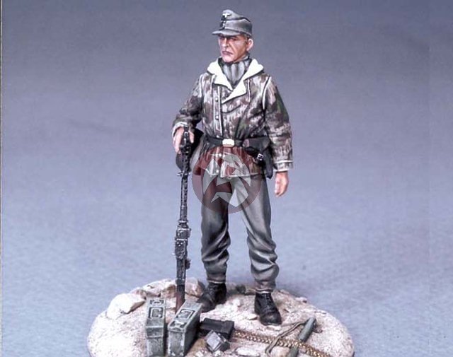 Legend 1/35 German MG 34 Machine Gunner WWII with Base [Resin Figure kit] LF0025