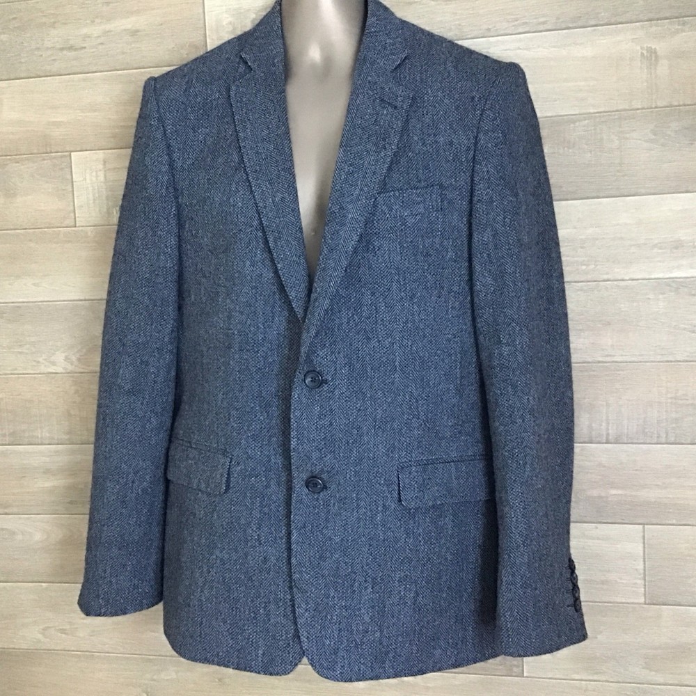 Magee Donegal Tweed Ireland Men's Blazer SIZE 40R 100% Pure New Wool Herringbone