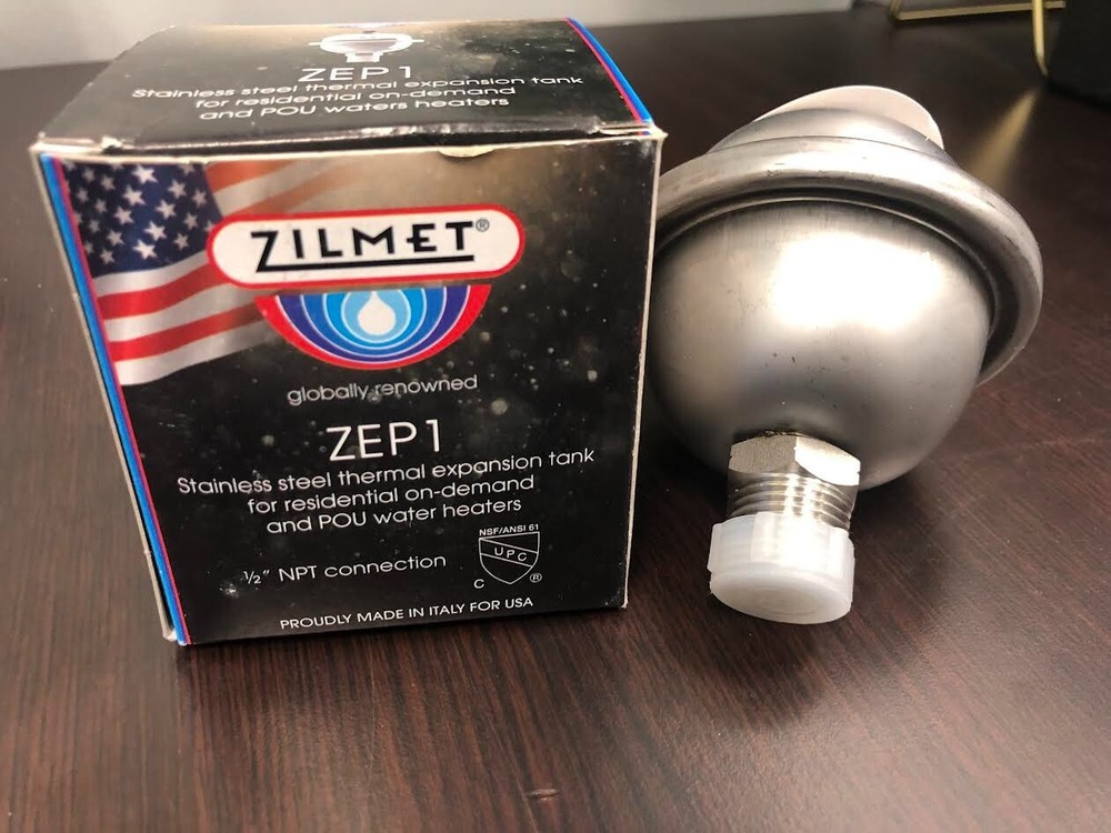 Zilmet Zep 1 Stainless Steel Thermal Expansion Tank for Tankless Water Heaters