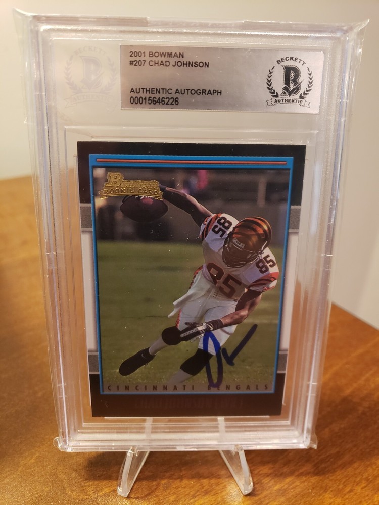 2001 Chad Johnson Auto Beckett Authenticated