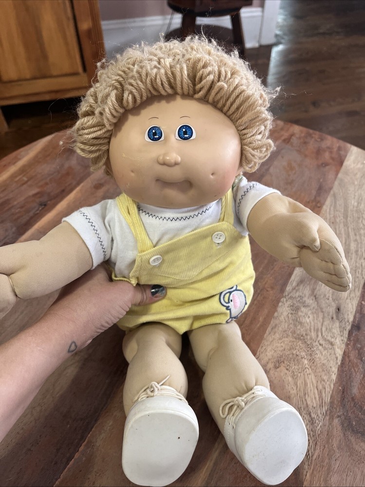 Vintage Cabbage Patch Kid Boy HTF Loop Wheat Hair Blue Eyes Head Mold #9 1989