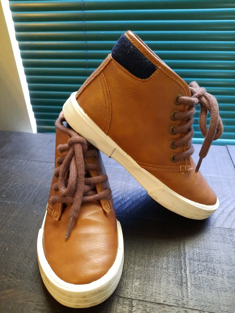 Nautica Breakwater Chukka Tan Lace Up High Top Sneakers Shoes Youth Big Kid  11