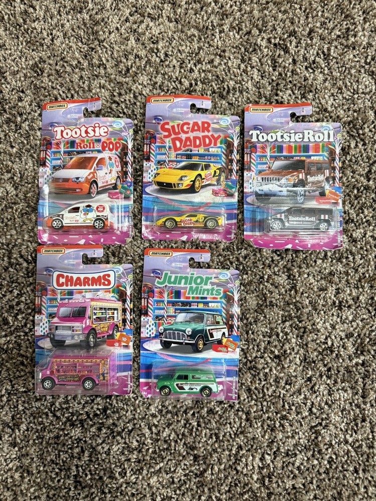 MATCHBOX  CANDY SERIES 5/6 COLLECTABLE CARS TOOTSIE SUGAR DADDY CHARMS JUINIOR