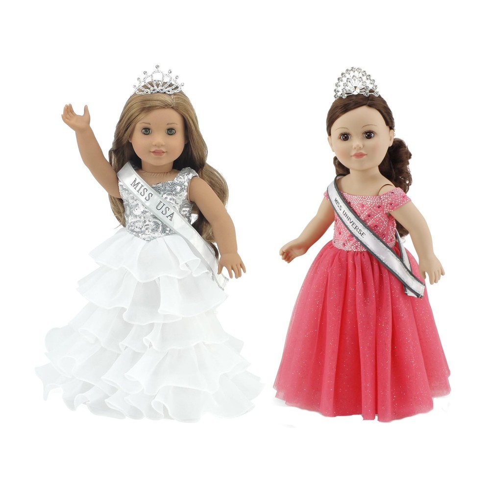 18 Inch Doll Clothes 6-PC Pageant Dress & 18