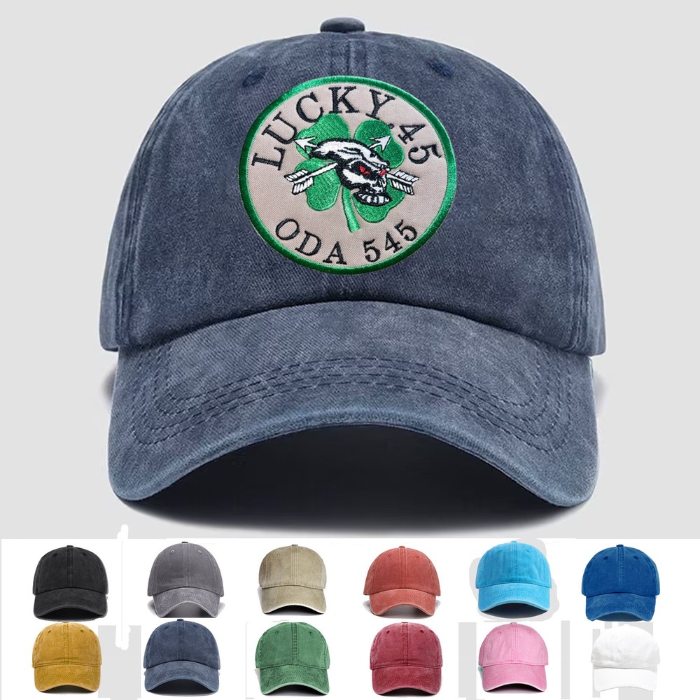 Custom Embroidered Hat Special Forces Group Lucky 45 ODA 545, Veteran Cap, Gift