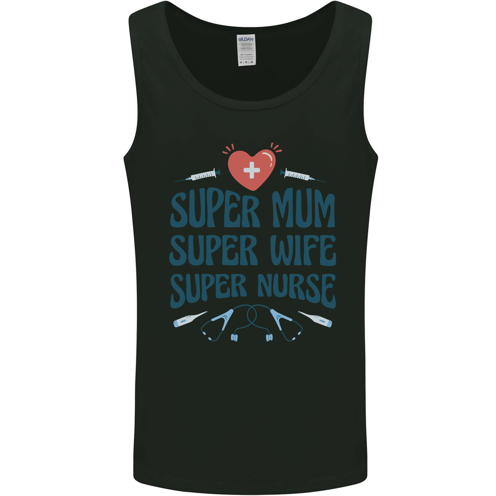Super Mum Wife Nurse Mothers Day Gift Mens Vest Tank Top