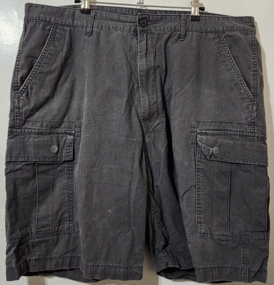 Levis Mens 40x9 Gray Tactical Ripstop Canvas Work Utility Cargo Shorts 90s Y2K