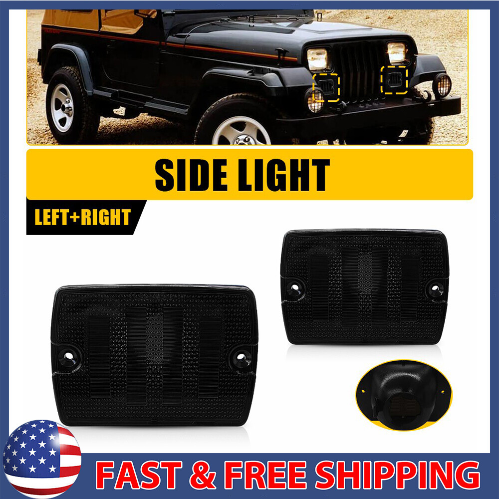 1987-1995 Jeep Wrangler YJ Front Smoke Turn Signal Parking Lights