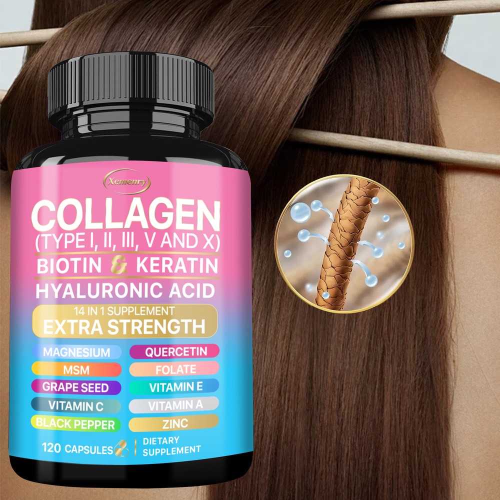 Collagen - Grape Seed,Quercetin, Biotin, Keratin,Hyaluronic Acid, MSM, Vitamin C
