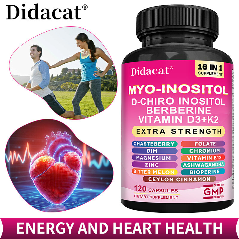 Myo Inositol and D-Chiro Inositol Supplement for Women – 120 Capsules for Hormonal Balance