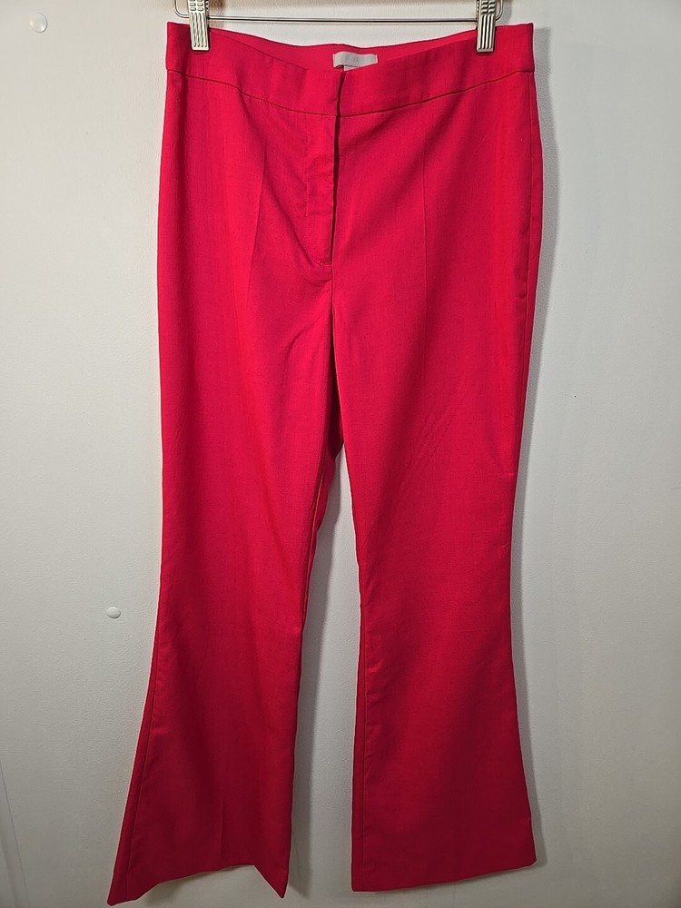 NWOT H & M Hot Pink Flare Pants Size 8 Comfy Stretch
