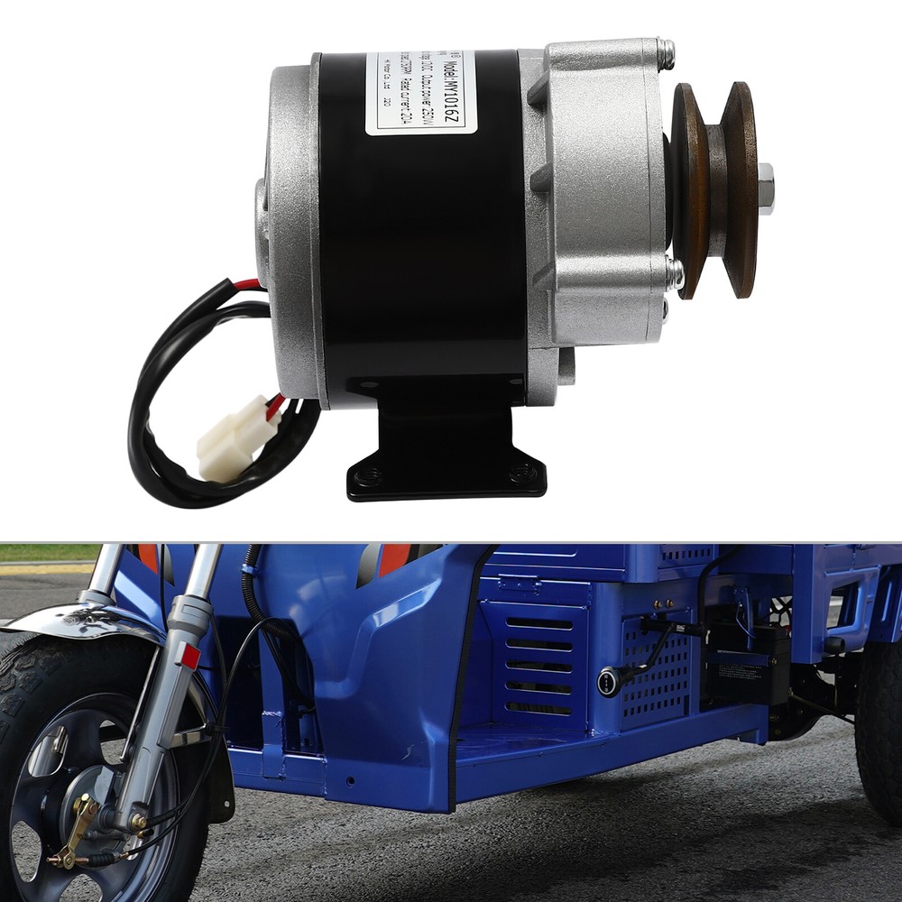 Brushed Motor Gear Reduction Electric Motor Gear Motor w/ Belt Pulley 12VDC 250W