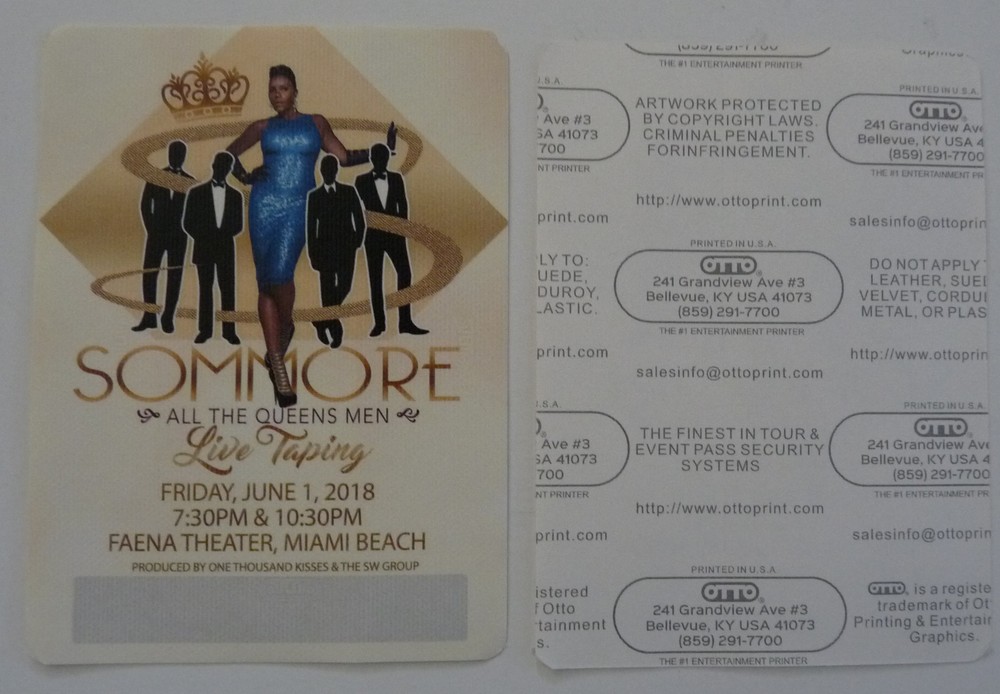 Sommore Queen Chandelier June 1st 2022 Live Taping Concert Backstage Pass
