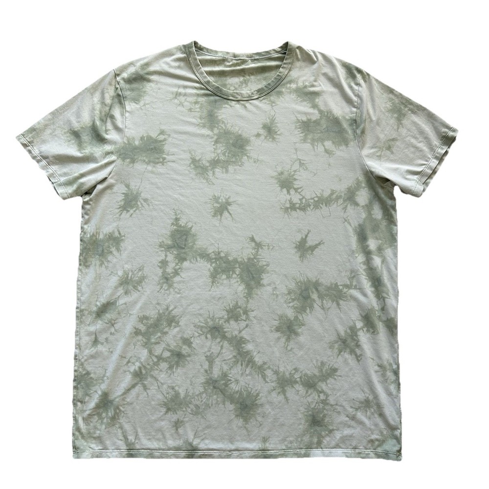 Lululemon The Fundamental T Mens XL Green Tie Dye Short Sleeve Shirt Tee