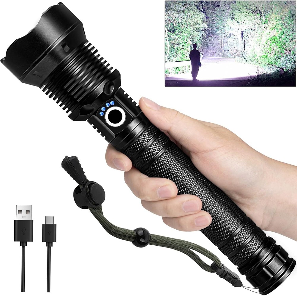Rechargeable Flashlights 990, 000 High Lumens, Super Bright LED with 10000mAh