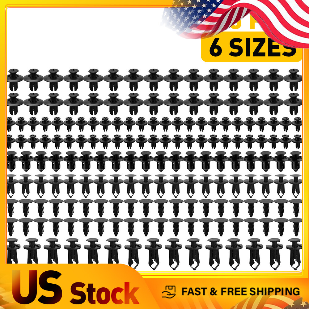 190 PCS Bumper Fender Moulding Side Garnish Grille Retainer ABS Clip Various