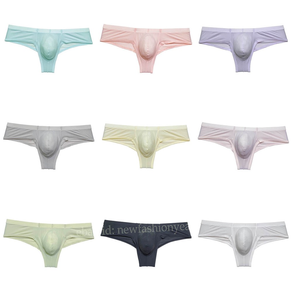 2PCS Mens Sexy Boxer Brief Boxershorts Jockstrap Contoured Pouch Thong Underwear