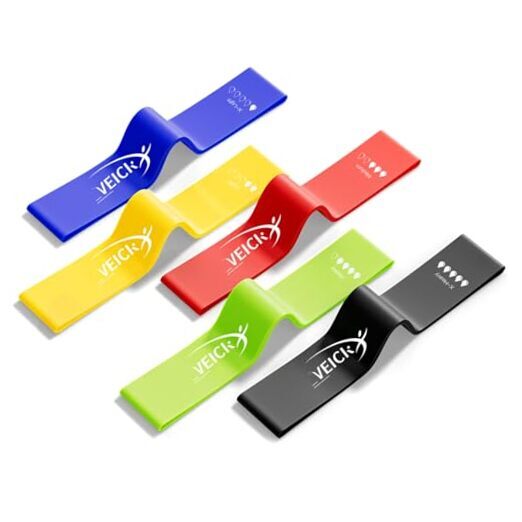 Elastic Resistance Loop Bands Set of 5 for Men and Women's Workouts