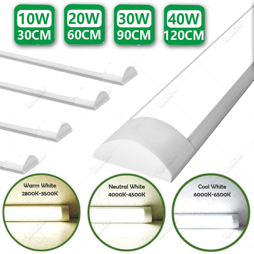 Energy-Efficient LED Batten Lights for Shop Garage Workbench 1FT 2FT 3FT 4FT Sizes