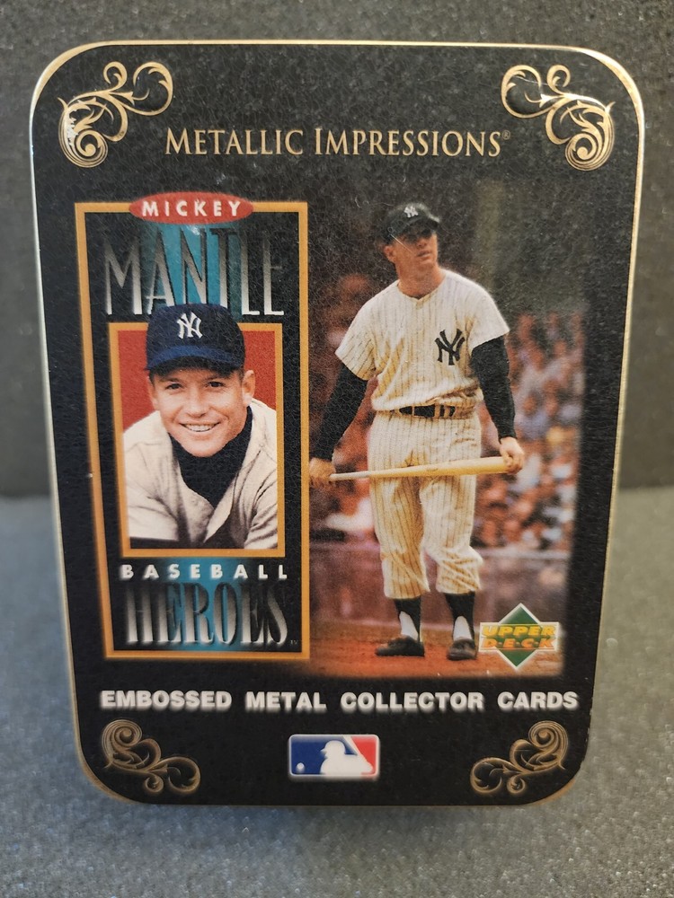1995 Upper Deck Mickey Mantle metallic impressions collector 5 card metal set