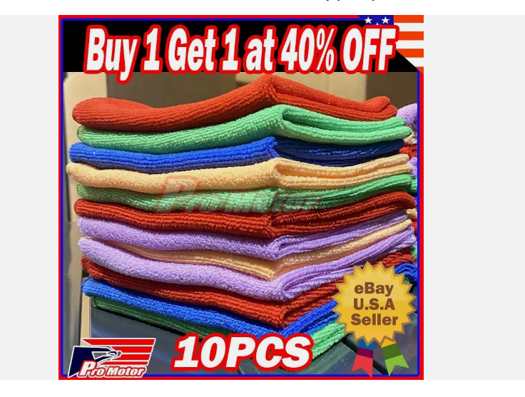 10x Microfiber Cleaning Cloth Towel Rag Drying car Detailing all purpose Dusting