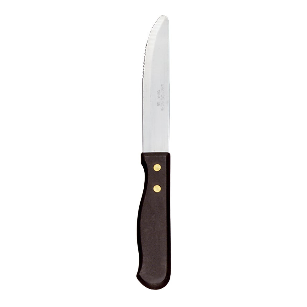 World Tableware 201 2492 Beef Baron Round Tip 10 Steak Knife - Dozen
