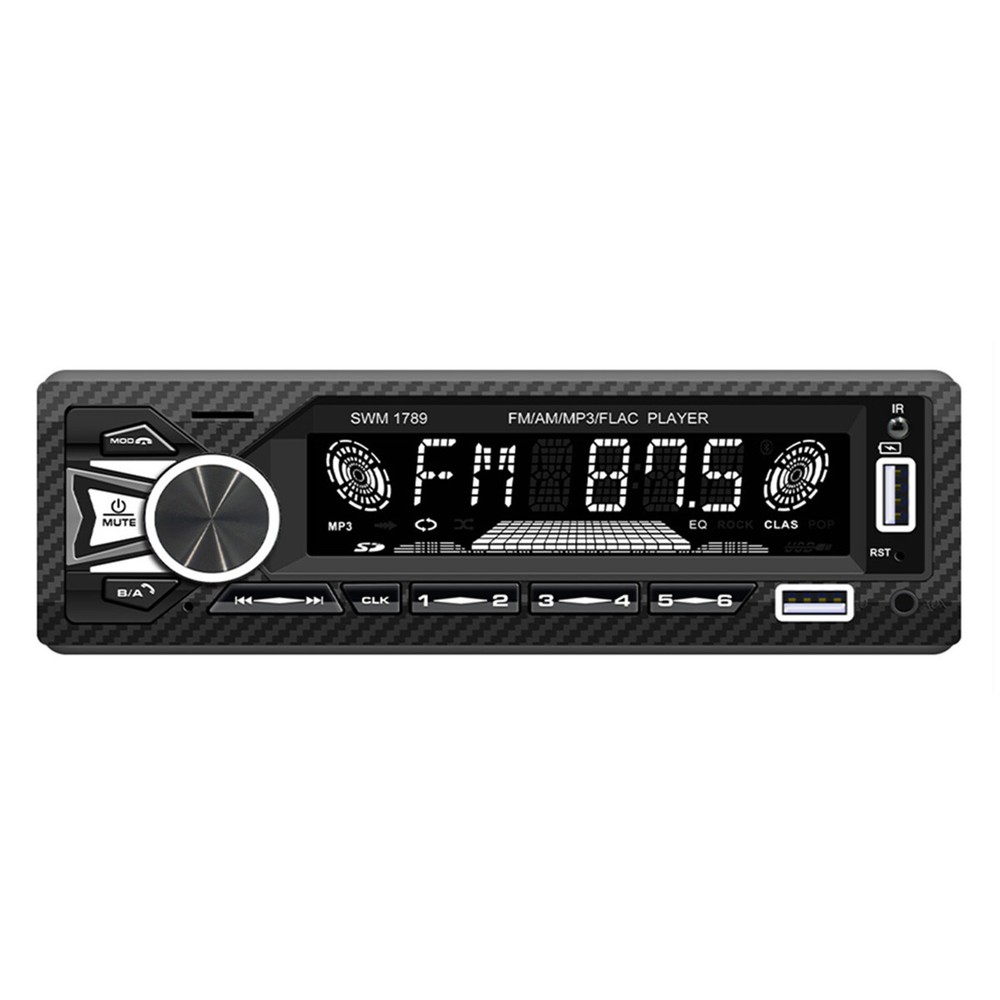 1 Din Car MP3 Player Stereo Radio Bluetooth FM/AM Remote Control 7 Color Lights