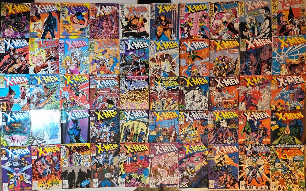 UNCANNY X-MEN Bronze Lot ☆53 #200-250* NM+VF+ 1980 Many 1st Apps Keys High Grade