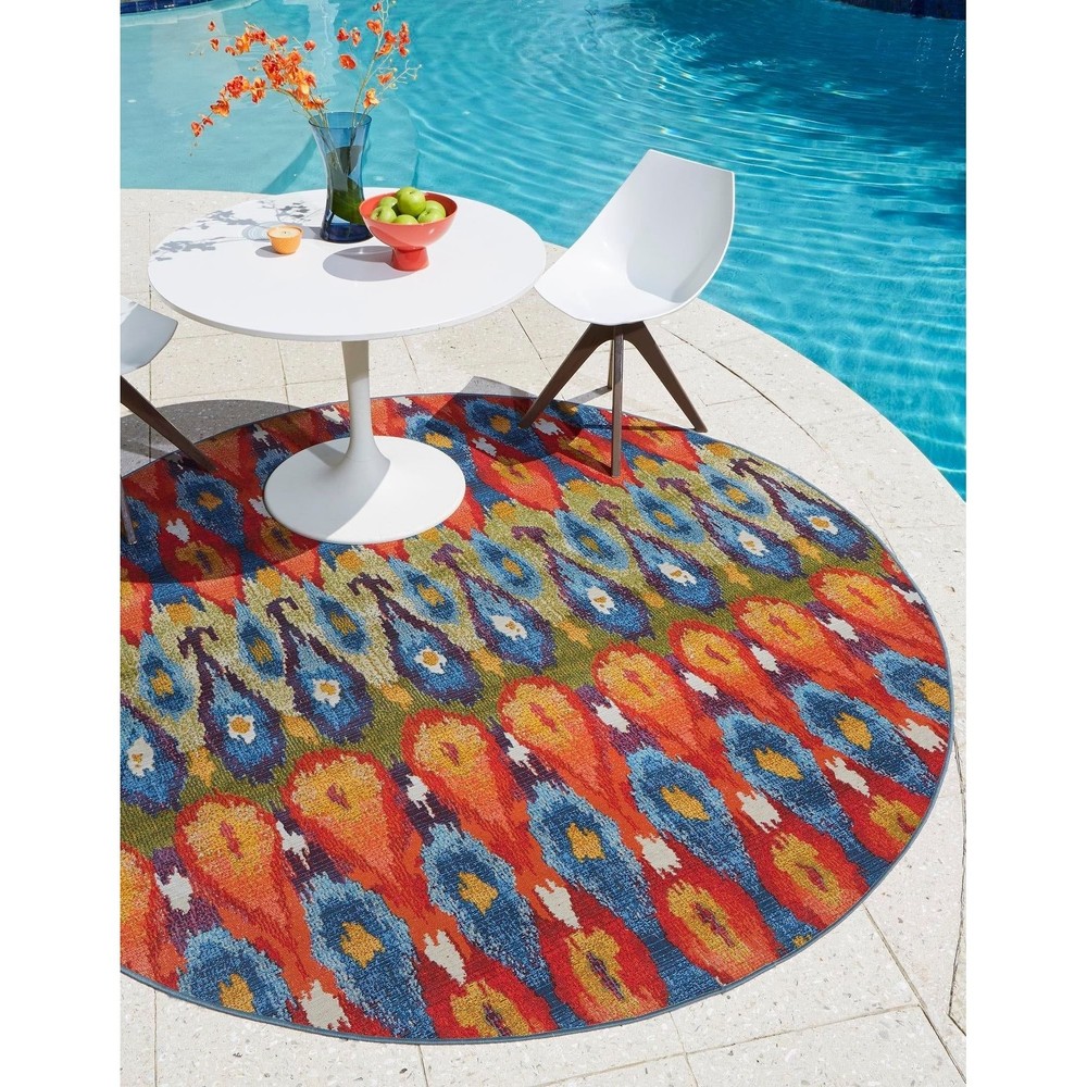 Outdoor Ucul Collection Area Rug Durable Weather-Resistant Design  
