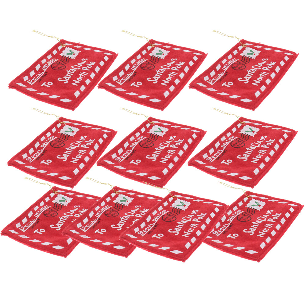 Письма Санта почтовый ящик рождественские украшения украшение Клаус войлок конверт красный