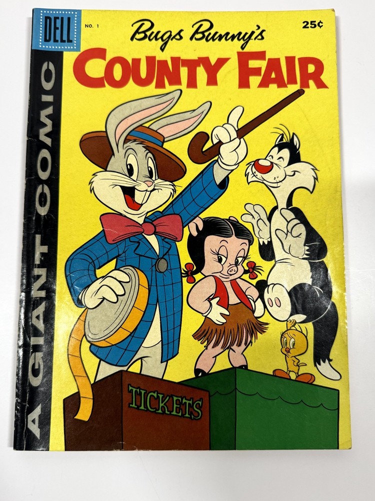 1959 Dell Bugs Bunny’s County Fair #1 Giant Comic Porky Pig, Daffy Duck, Tweety