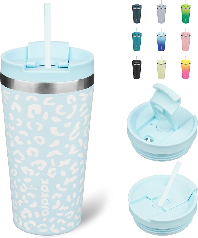 18Oz Tumbler with Lid and Straw Stainless Steel Travel Coffee Mug Insulated Tumb