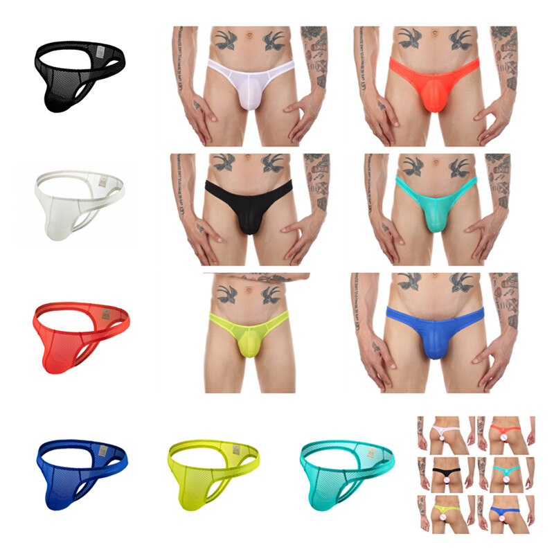 Mens Ice Silk Briefs Men Underwear Underpants Male Panties Lingerie Comfort