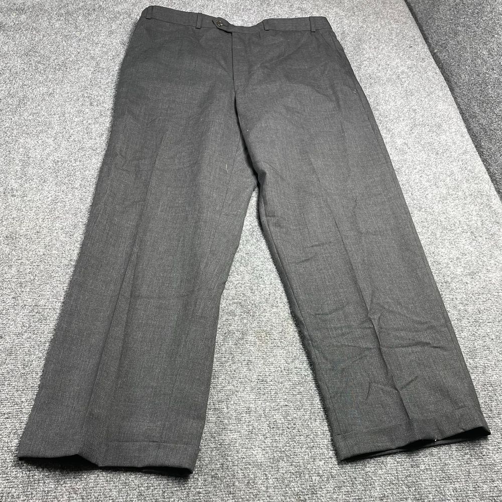 Men's Slim Fit Charcoal Gray Super 100s Wool Dress Pants W38 L34