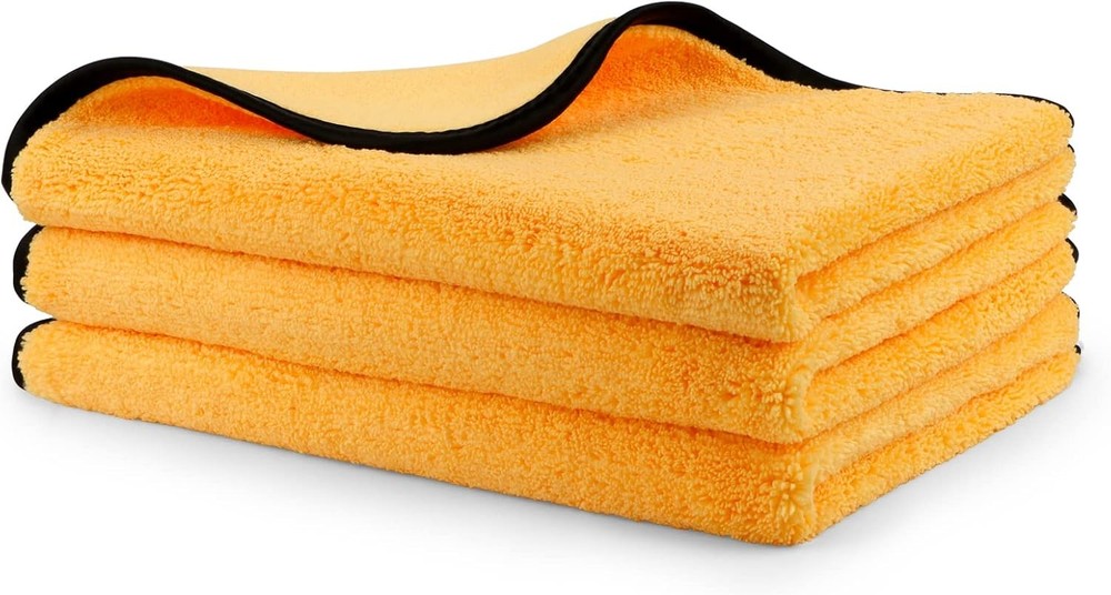 HOMEXCEL 3-Pack Premium Microfiber Car Towels 16x24 Inches for Detailing & Cleaning