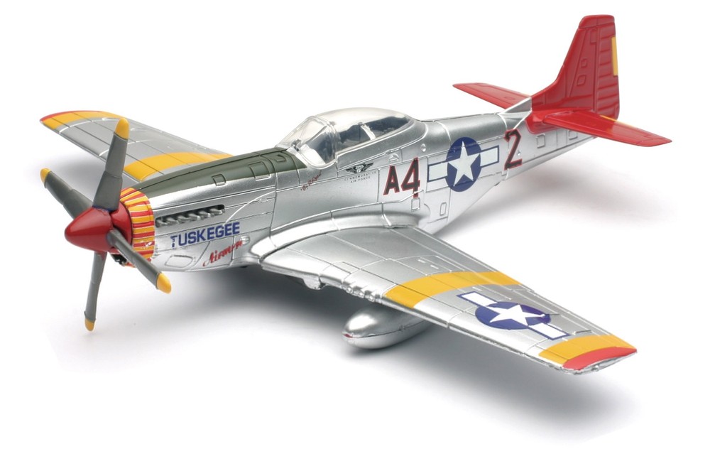 New Ray World War II Replica Fighter Air Planes ClassicAircraft P-51D Red Tai...