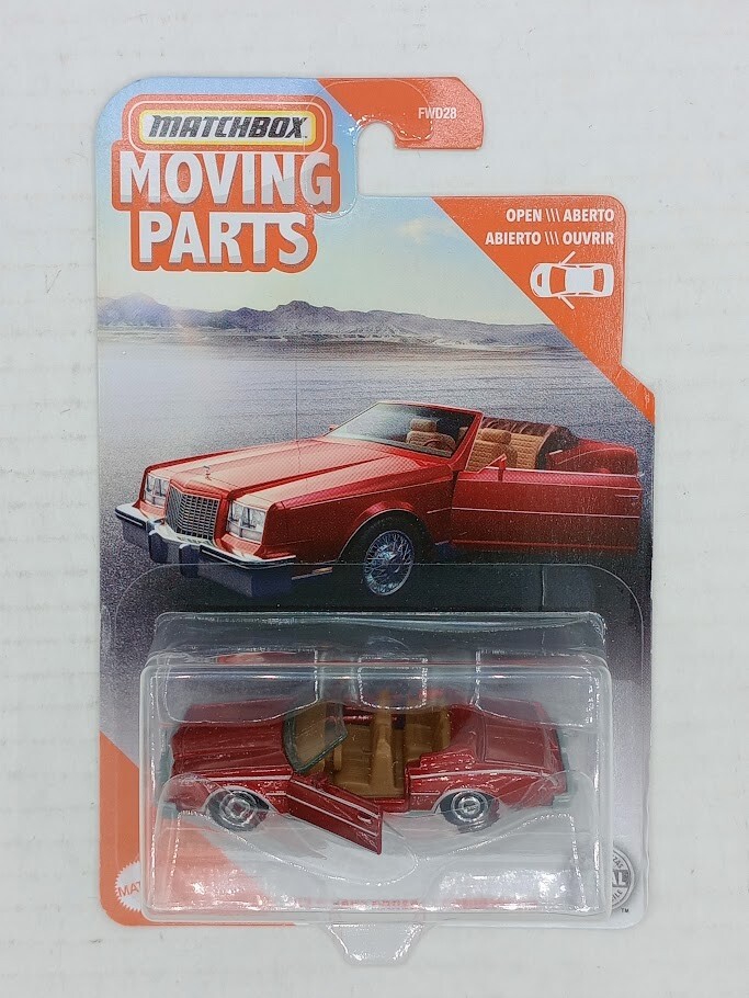 Matchbox 2020 Moving Parts 83 Buick Riviera Convertible Toy Car BBFWD43