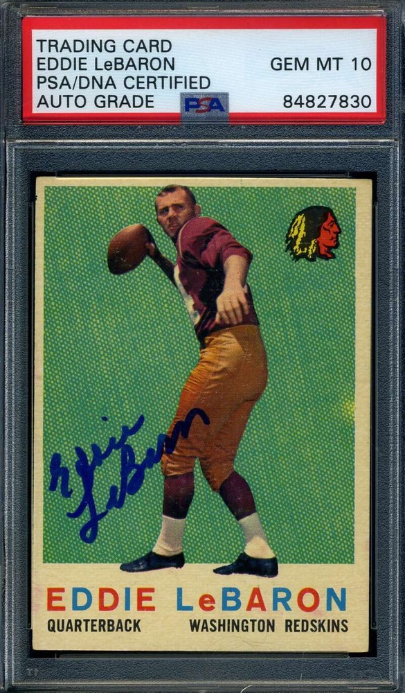 Eddie LeBaron Gem Mint 10 PSA DNA Signed 1959 Topps Autograph