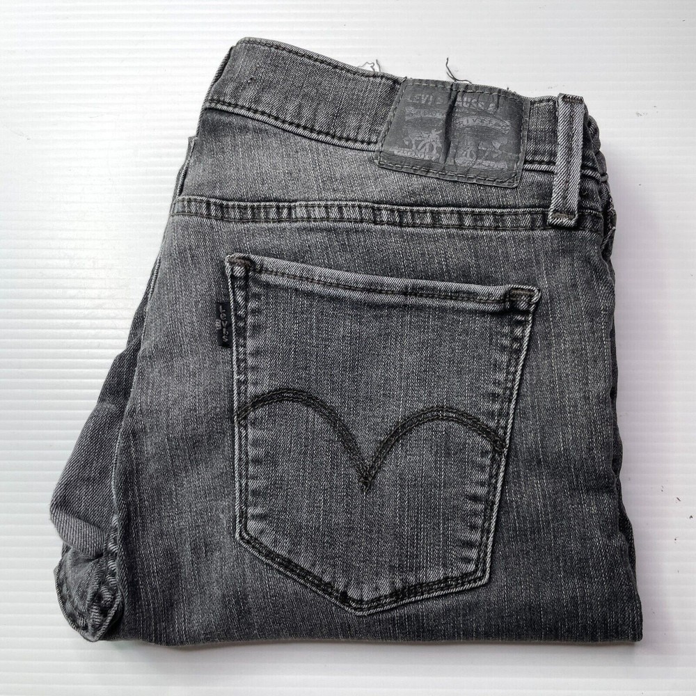 Levis 710 Super Skinny Cut Off Denim Jeans Mens Size 30 Waist Charcoal Style Fit