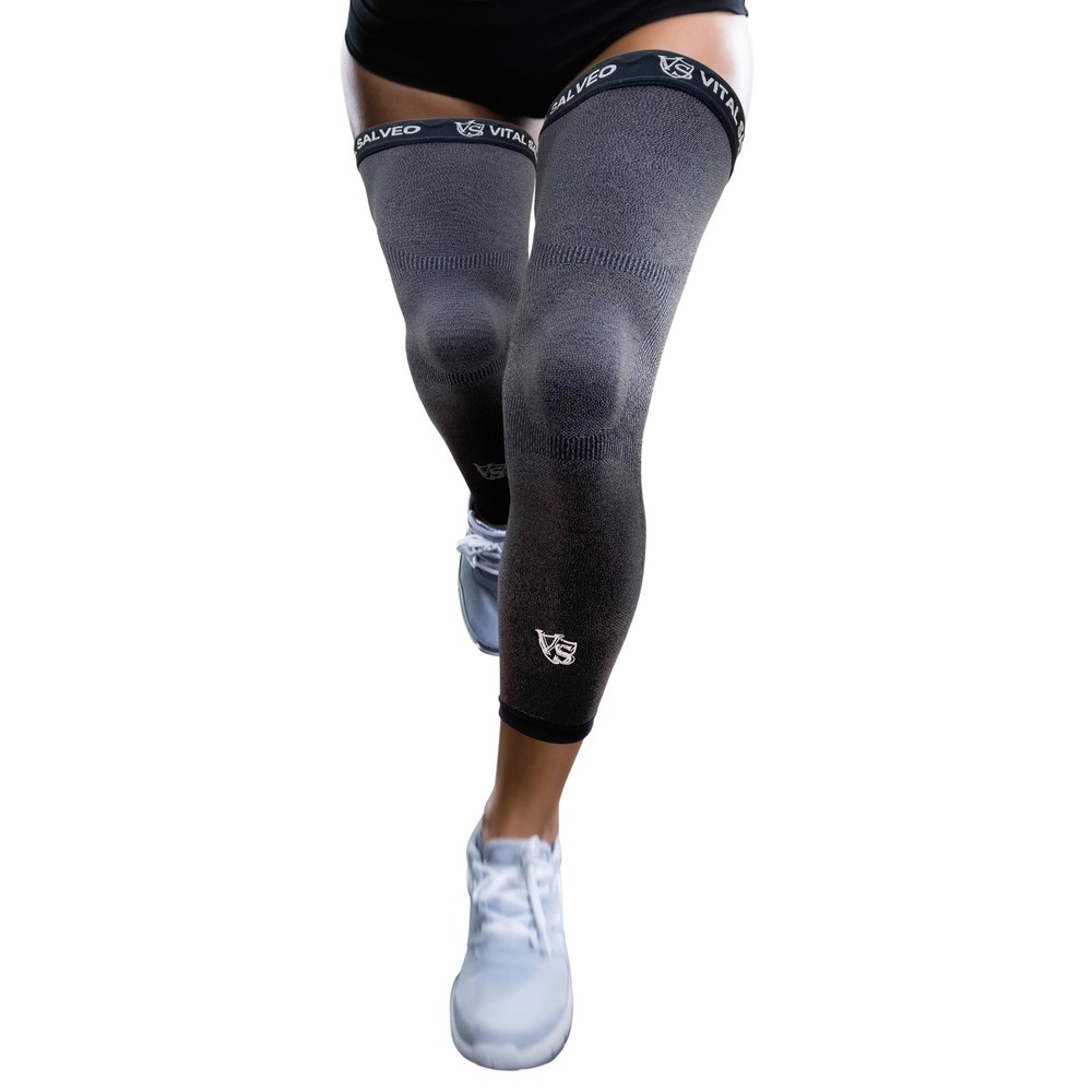 Vital Salveo Germanium Carbon Recovery Compression Leg Sleeve for Full Leg Support