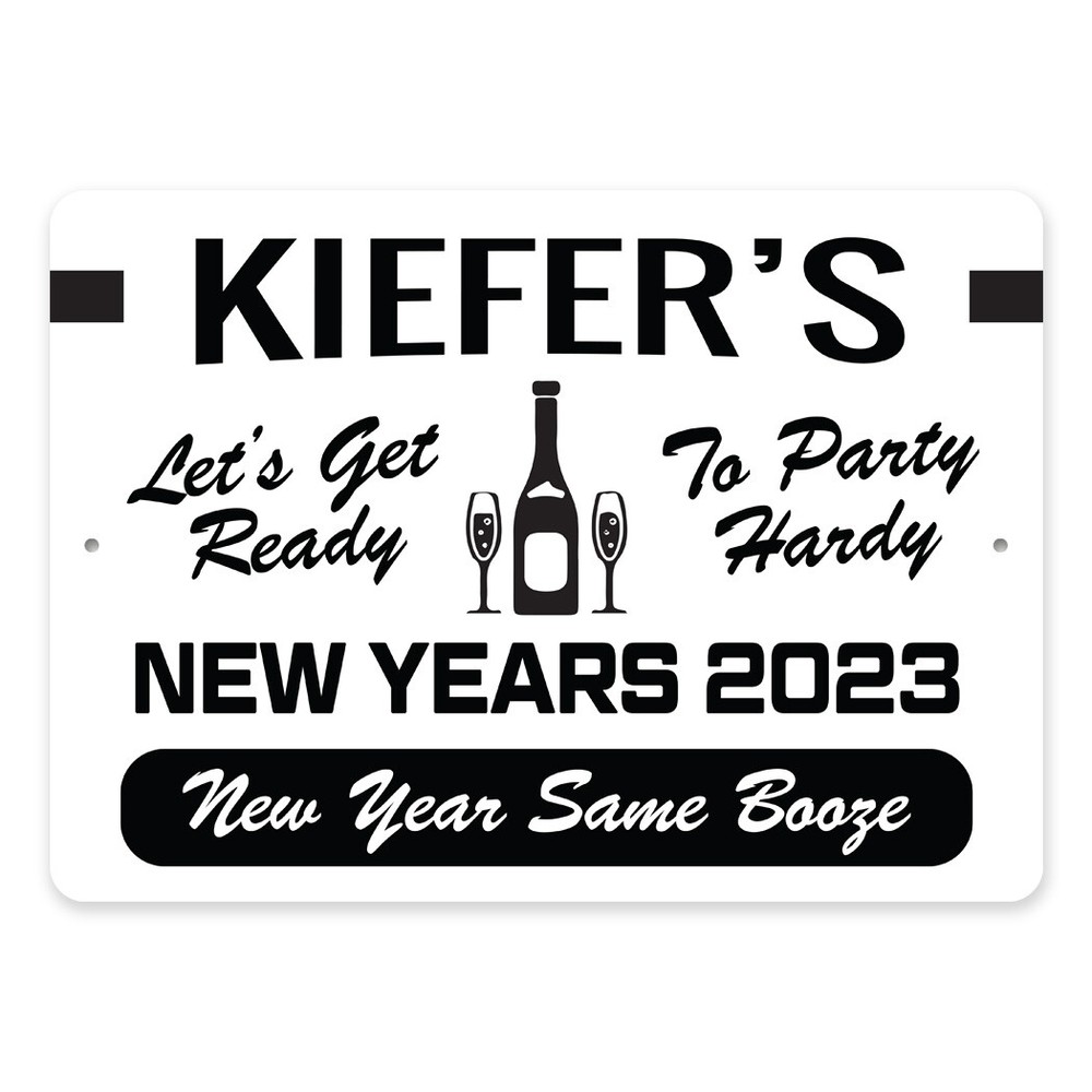 Custom Family New Years Metal Sign-image