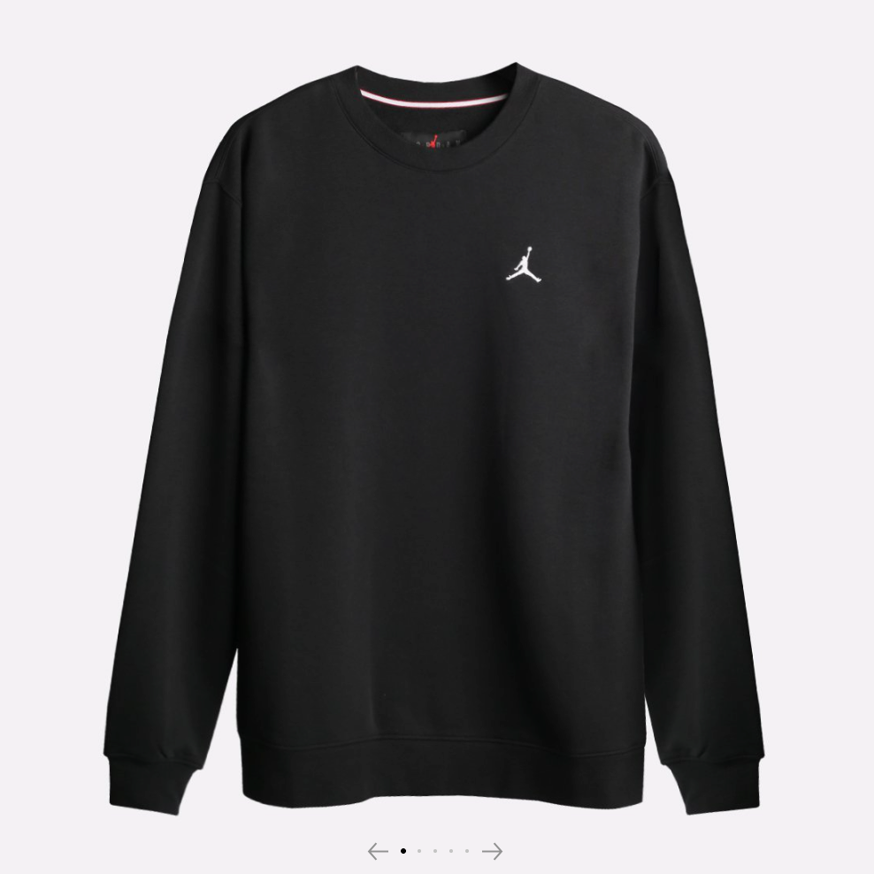 Jordan Brooklyn Fleece Mens Crew-Neck Sweatshirt Black S M L XL 2XL 3XL