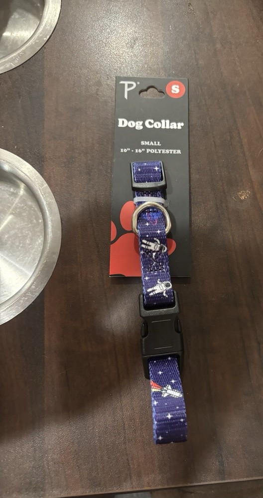 Perri’s Adjustable Astronaut Dog Collar for Medium Breeds - Durable & Stylish