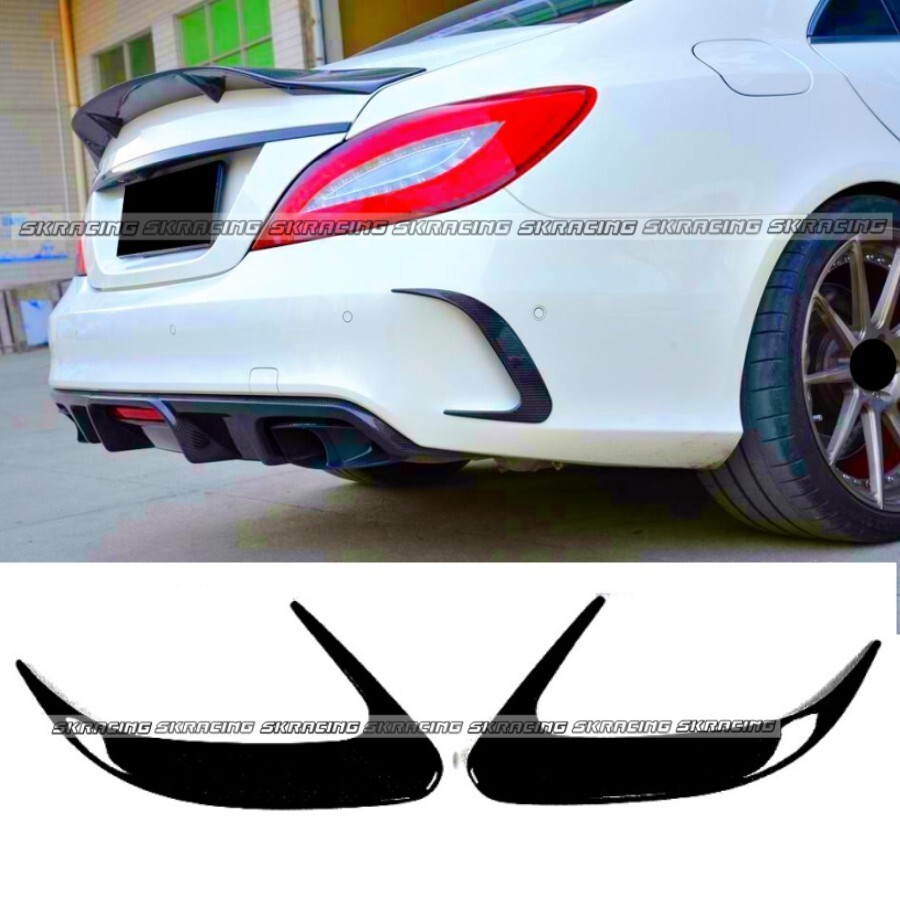 Glossy Black Bumper Spoiler Vents Fits Benz W218 CLS400 CLS550 CLS63 S AMG 15-20
