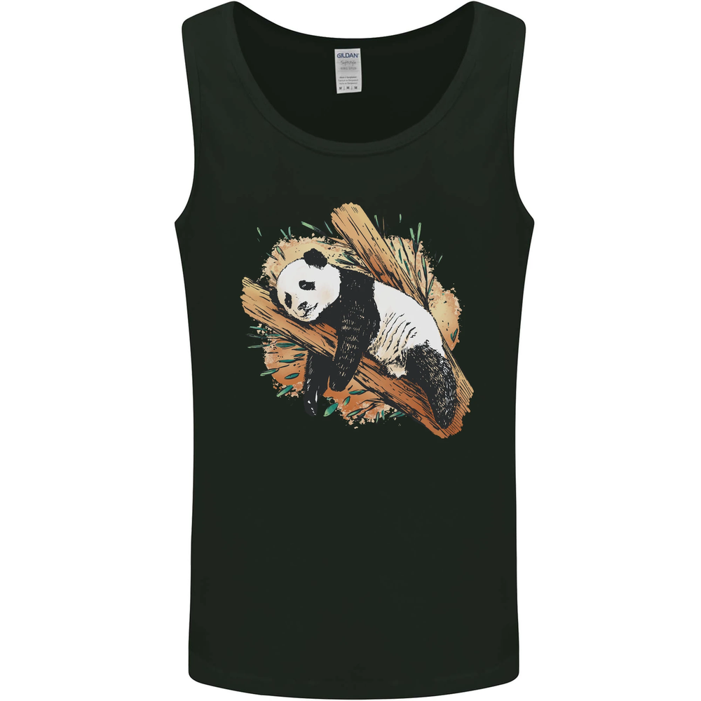 A Sleeping Panda Bear Ecology Animals Mens Vest Tank Top