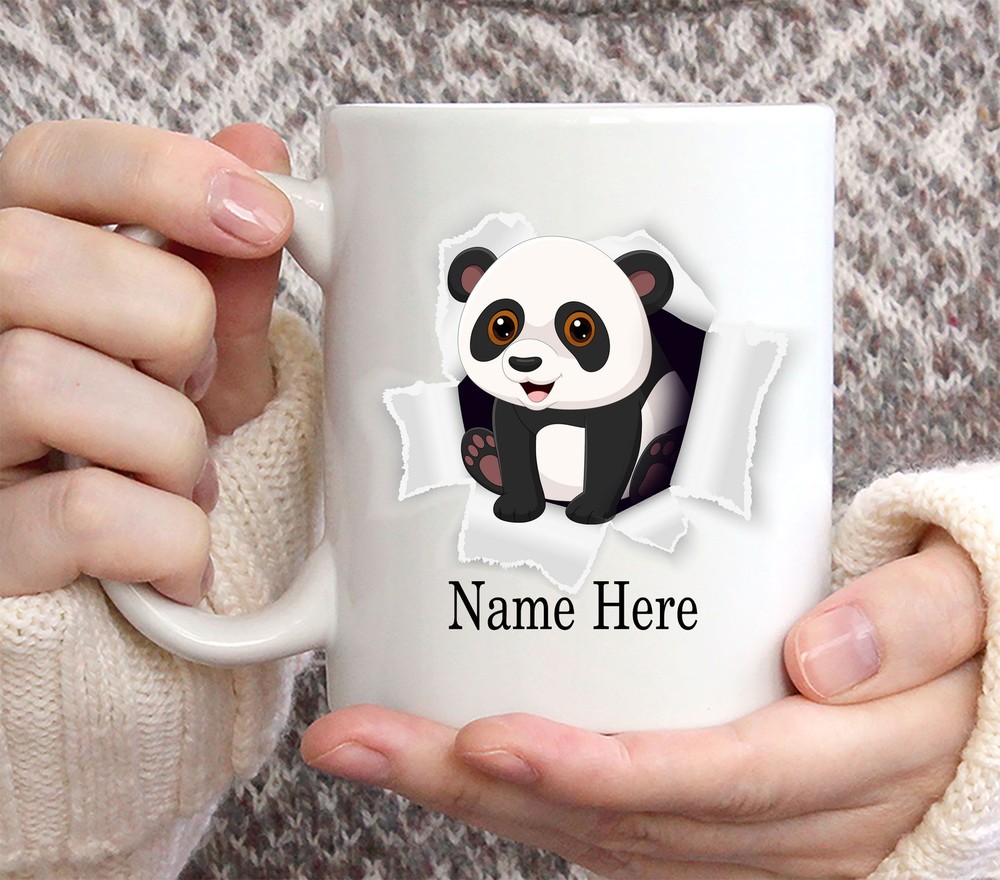 Funny Personalized Panda Custom Name Coffee Mug 11oz Panda Mug Panda Gifts