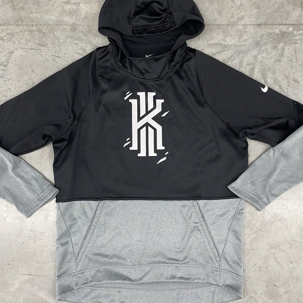 Kyrie Irving x Nike Men's Dri-Fit Hoodie Sweatshirt Black Gray 800089 Size L